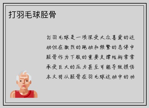 打羽毛球胫骨